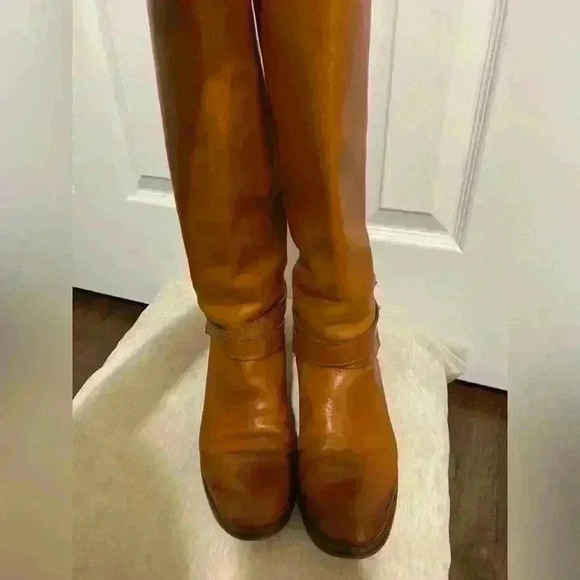 J Crew brown leather boots size 7 western riding - Picture 12 of 16